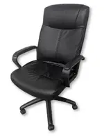 Black Vinyl Rolling Office Chair