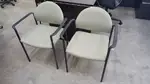 Stacking Green and Black Guest Chairs