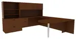 U Shaped Peninsula Desk with Storage