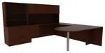U Shape Peninsula Desk with Storage