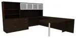 Peninsula Desk with Bookcase