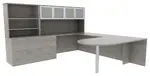 Peninsula Desk with Bookcase