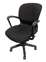 Black Fabric Rolling Office Chair