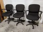Black Fabric Rolling Office Chair