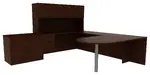 U Shaped Peninsula Desk with Storage