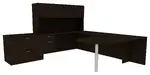 U Shaped Peninsula Desk with Storage