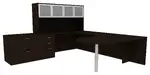 U Shaped Peninsula Desk with Storage