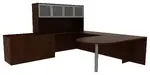 U Shaped Peninsula Desk with Storage