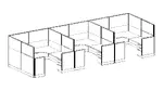 Knoll Dividends Pod of 3 Cubicles