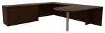 U Shape Peninsula Desk with File Cabinet