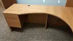 HON Corner Desk with Hanging Drawers and Hutch