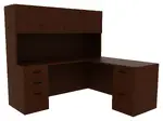 L Shaped Desk with Hutch