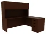 Credenza Desk with Hutch