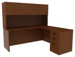 Credenza Desk with Hutch