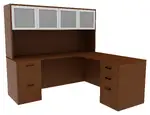 L Desk with Hutch