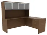 L Shaped Desk with Hutch