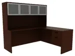 L Shaped Desk with Hutch