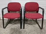 Hon Red Fabric Guest Chairs