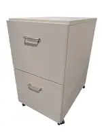 Tan Rolling File/File Pedestal Drawers
