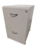 Tan Rolling File/File Pedestal Drawers - Arc Handle