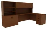 L Shaped Desk with Drawers and Shelves