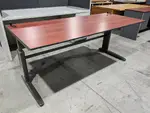 Cherry Laminate Height Adjustable Sit-Stand Desk
