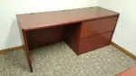 Veneer Credenza Desk with Lateral File