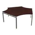 3 Person Open Office Desk - Espresso
