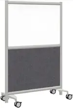 Rolling Whiteboard Office Partition Panel - 25 x 54