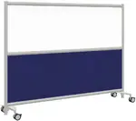 Rolling Whiteboard Office Partition Panel - 61 x 54