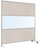 Rolling Free Standing Office Partition Panel - 61 x 78