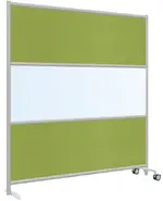 Rolling Free Standing Office Partition Panel - 73 x 78