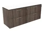 Double Lateral Filing Cabinet with Glass Top