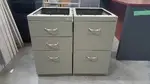 Matching Gray Desk Drawer Pedestal Set