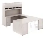 U Shaped Desk with Hutch