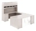 U Shaped Desk with Hutch