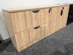 Combination Lateral File and Two Door Cabinet in Aspen Finish