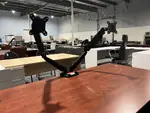 Dual Articulating Clamp Mounted Monitor Arms