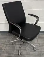 Black Vinyl Conference Chair