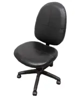 Black Vinyl Rolling Office Chair