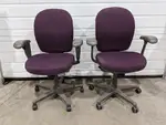 Purple Fabric Rolling Office Chairs