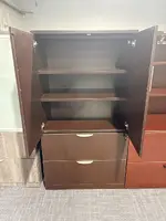 Espresso Cabinet and Lateral File Combo