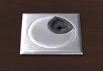 PLSQRMS Silver Desk & Table Cable Grommet