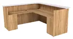 L Shaped Reception Desk with Drawers