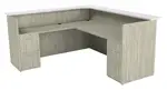 L Shaped Reception Desk with Drawers