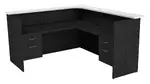 L Shape Reception Desk with Drawers