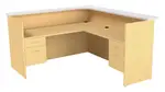 L Shape Reception Desk with Drawers