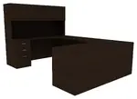 U Shaped Desk with Hutch