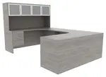 U Shape Office Desk with Hutch