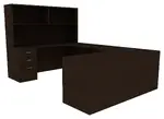 U Shaped Office Desk with Hutch